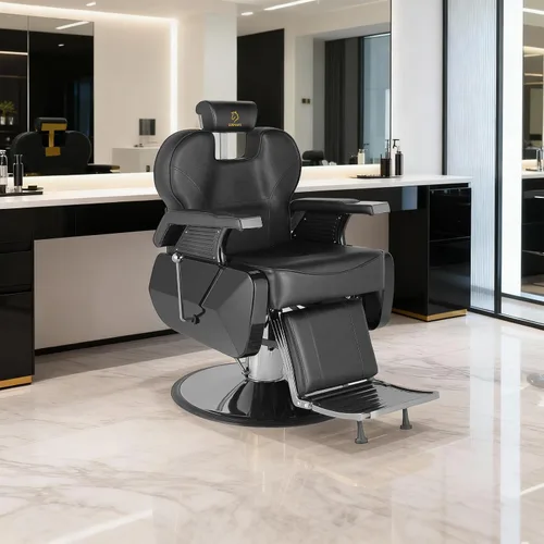Miniatura 2 de Silla de peluquería hidráulica reclinable silla de peluquería sillas de peluquería silla de pelo 360 grados giratoria sillas de peluquería para Negro