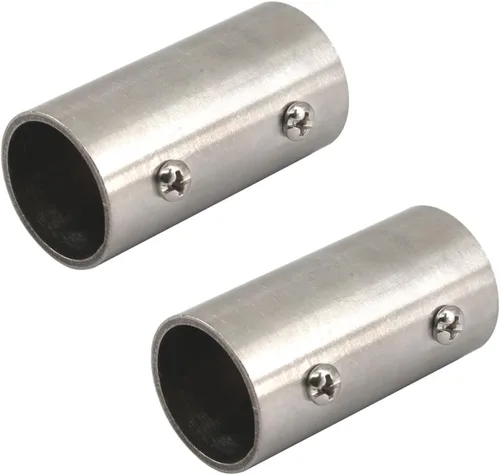 Miniatura 10 de Conector de varilla de tubo recto de acero inoxidable de 1.260 in para bastidores para colgar barandilla de valla (2 piezas)
