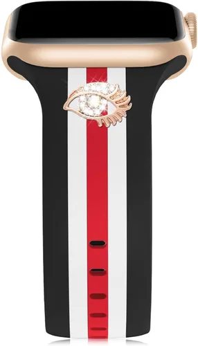 Miniatura 11 de Banda de diseñador con adornos decorativa compatible con Apple Watch de 38mm 40mm 41mm 42mm 44mm 45mm 46mm 49mm, para mujeres y hombres, pulseras