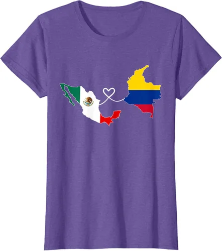 Miniatura 23 de Camiseta Half Colombian Half Mexican Flag Map DNA Mexico Colombia