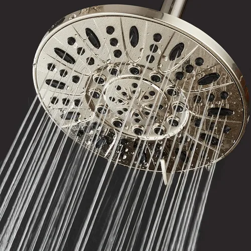 Miniatura 5 de AquaDance Cabezal de ducha de lluvia de níquel cepillado de alta presión de 6 configuraciones de 7" pulgadas – Ángulo ajustable, chorros de cabezal