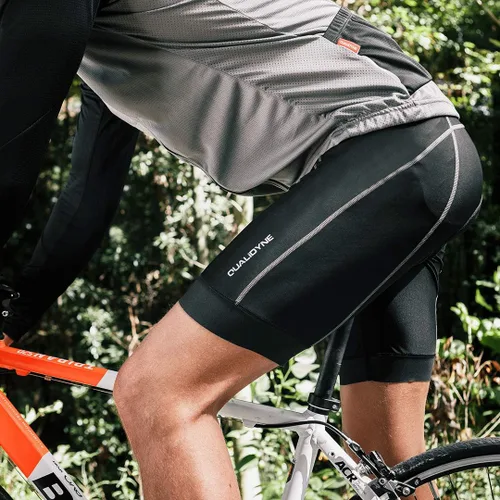 Miniatura 6 de Qualidyne - Shorts de ciclismo para hombre, con acolchado 3D, secado rápido y cómodos
