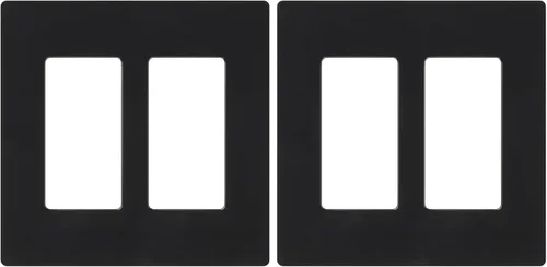 Miniatura 27 de Lutron Claro - Placa de cubierta para interruptor de luz, placa de pared de 2 posiciones, para interruptores de luz decorativos, cubierta de Acero