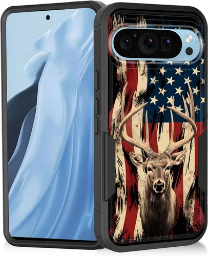 Miniatura 46 de Funda para Pixel 7a, resistente de doble capa híbrida de policarbonato duro de goma suave a prueba de golpes para Google Pixel 7A 6.1 pulgadas