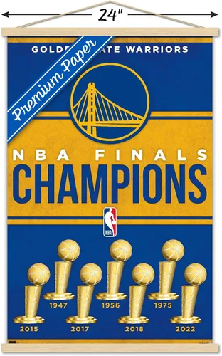 Miniatura 3 de Trends International NBA Golden State Warriors - Póster de pared de Champions 23, 22.37 x 34.00 pulgadas, paquete de impresión premium y colgador
