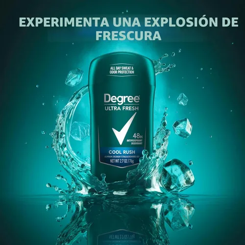 Miniatura 4 de Degree Desodorante antitranspirante ultra fresco para hombre, paquete de 4 unidades Cool Rush 2.7 oz