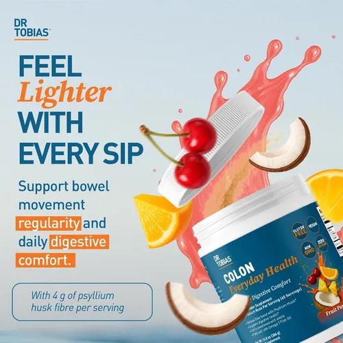 Miniatura 7 de Dr. Tobias Colon 14 Day Cleanse & Colon Everyday Health Fruit Punch - Limpiador de colon a corto plazo y bebida diaria de fibra de psyllium