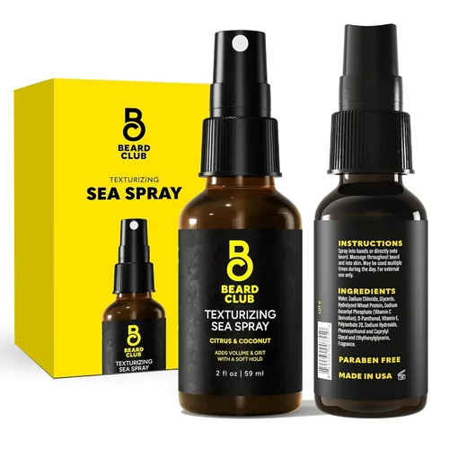 Miniatura 15 de The Beard Club Spray de vitamina de biotina para el crecimiento del vello facial, fórmula natural para una barba más completa y gruesa, fácil