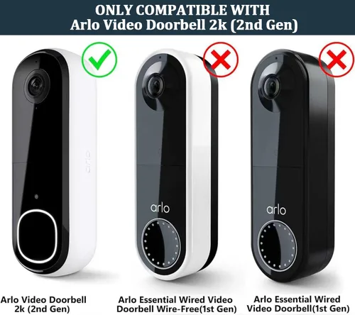 Miniatura 3 de Soporte antirrobo para timbre compatible con Arlo Video Doorbell 2K/HD (2ª generación), soporte de montaje ajustable sin taladro para cámara de Negro