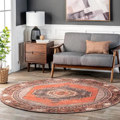 Miniatura 9 de nuLOOM Chana - Alfombra de área de tejido plano enmarcada con enrejado, 5 x 8 pulgadas, beige