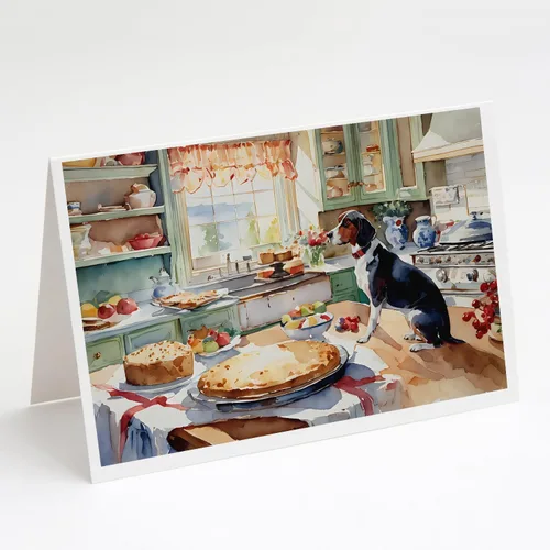 Miniatura 53 de Caroline's Treasures DAC3884GCA7P Paquete de 8 tarjetas en blanco de Navidad con galletas de husky siberiano Tarjetas de felicitación con sobres