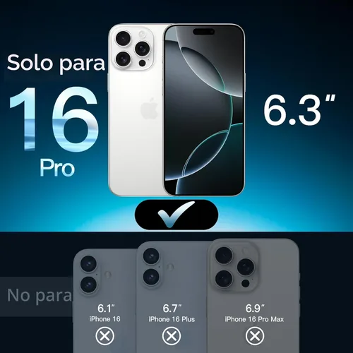 Miniatura 2 de JETech Protector de pantalla para iPhone 16 Pro de 6.3 pulgadas, película de vidrio templado con herramienta de fácil instalación, compatible