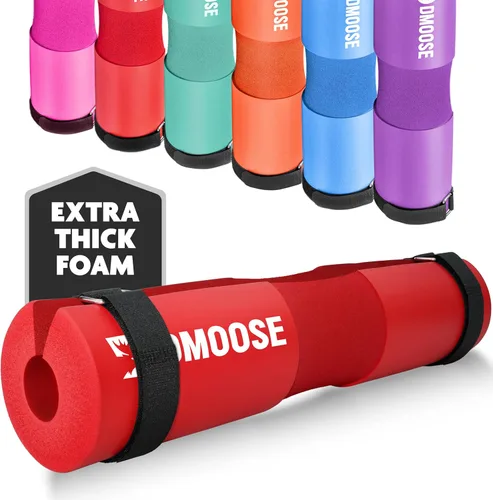 DMoose Fitness Almohadilla de Barra para Empuje de Cadera, Sentadillas y Estocadas - Cojín de Espuma Gruesa Antideslizante para Soporte de Cuello y