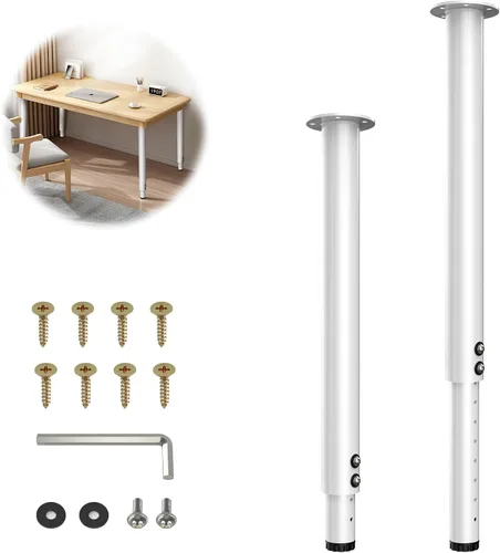 Miniatura 10 de Patas de mesa ajustables, patas de escritorio de metal de altura ajustable, patas ajustables para mesa, computadora, escritorio, mesa de comedor