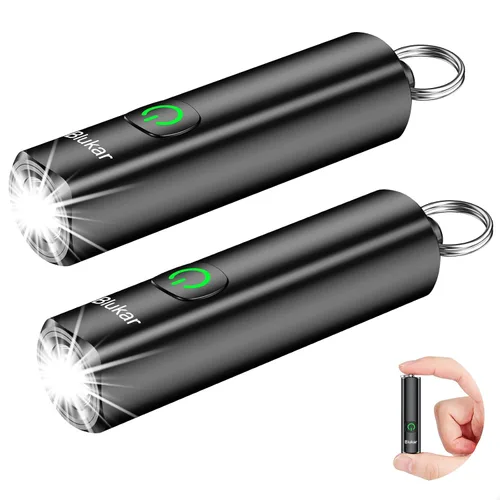 Miniatura 15 de Blukar Linterna EDC Recargable, Mini Linterna de Llavero de 360L con 3 Modos de Iluminación, Función de Memoria, Impermeable, Luz de Bolsillo