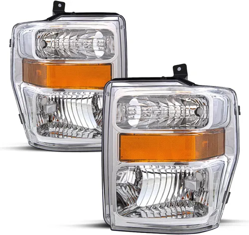 Miniatura 9 de JSBOYAT Juego de focos delanteros de repuesto con bombillas para Ford F250 F350 F450 F550 Super Duty 2008-2010. Carcasa negra con reflector