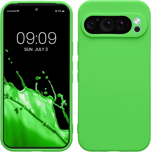 Miniatura 181 de kwmobile Funda compatible con Google Pixel 9 Pro - Funda protectora delgada de TPU para teléfono - Acabado mate suave - Negro mate