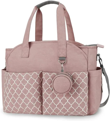 Miniatura 10 de Bolsa de pañales grande para bebé cambiador para mamá con cambiador Gris