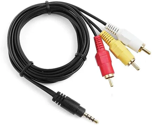 MaxLLTo Mini 0.138 in 4-DIN AV Plug Macho a 3 RCA AV Macho A/V TV Audio Video Cable para Sony Handycam Videocámara CCD-TRV68 CCD-TV98 CCD-TRV108 e