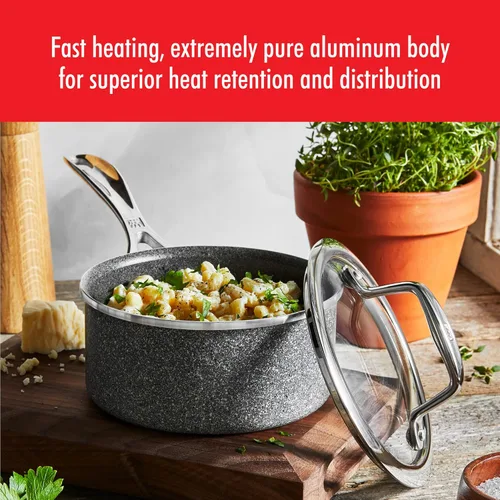 Miniatura 4 de ZWILLING Vitale - Cacerola antiadherente de aluminio con tapa (1 cuarto de galón)
