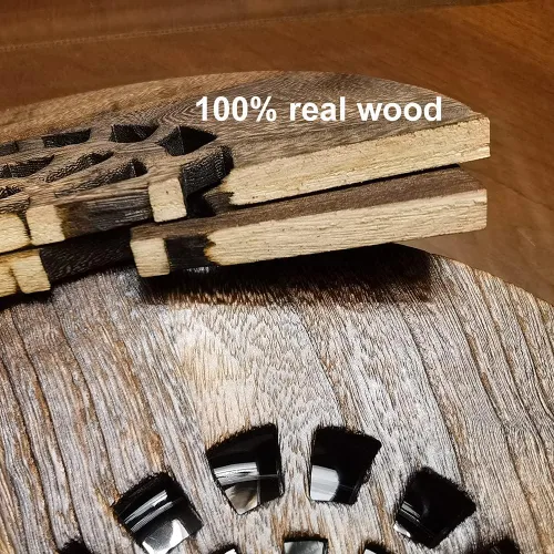 Miniatura 6 de Carrito de madera para plantas, carrito rodante resistente con ruedas giratorias, soporte móvil para macetas, estante redondo para plantas
