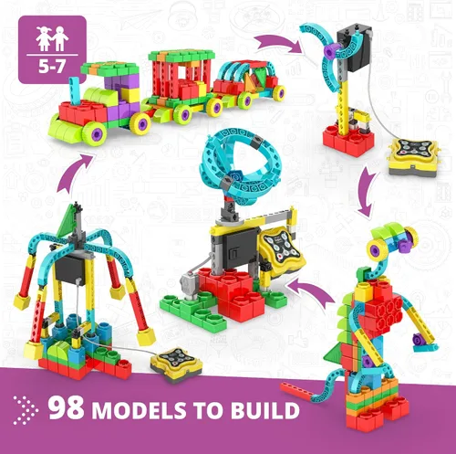 Miniatura 2 de STEM QBOIDZ & Junior Robotics Set (combinación de E10 y E15) Aprende a codificar - Experimentos de programación - Kit robótico escolar y escolar