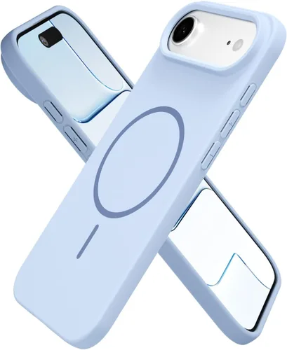 Miniatura 42 de oakxco Funda de silicona Mag Safe para iPhone 17 Pro Max, funda magnética delgada y fina compatible con carga inalámbrica MagSafe, bonita funda Negro