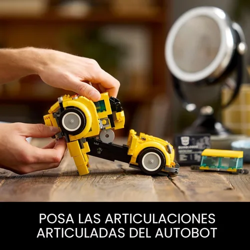 Miniatura 5 de Figura de acción LEGO Icons Transformers Bumblebee, juguete coleccionable de robot para adultos, set de construcción de modelo basado en la película
