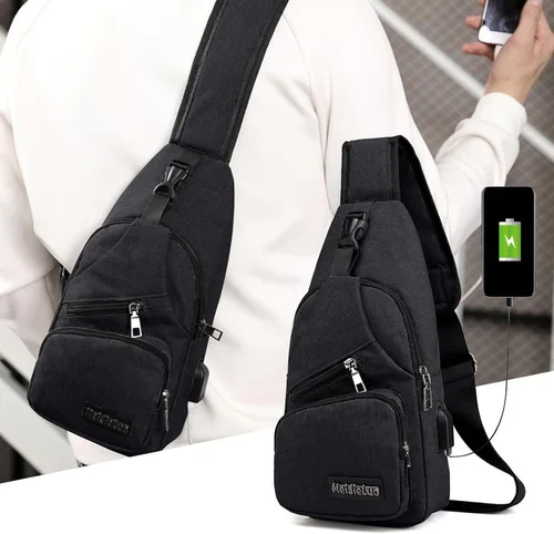 Miniatura 2 de Bolso bandolera pequeño, bolso cruzado en el pecho, mochila multiusos para mujeres y hombres, bolsa de viaje con correa