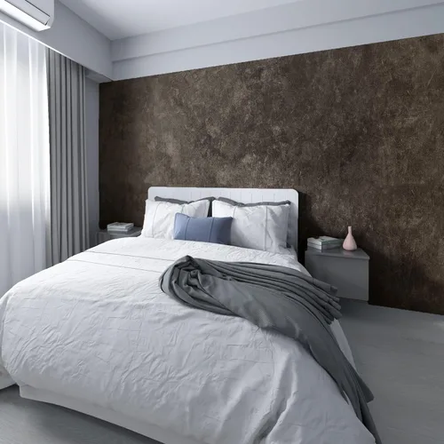 Miniatura 10 de 3yecao Papel tapiz de hormigón extra grueso de 31"×157" azul claro gris negro despegable y adhesivo efecto 3D papel de contacto de hormigón Azul