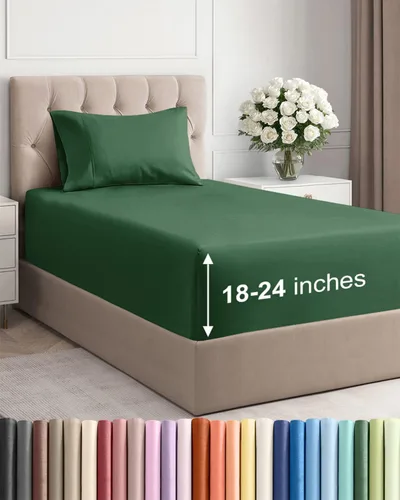 Miniatura 117 de Sábanas King divididas con bolsillos extra profundos, sábanas transpirables y refrescantes de 5 piezas, sábanas de lujo para hotel, suaves, sin 22