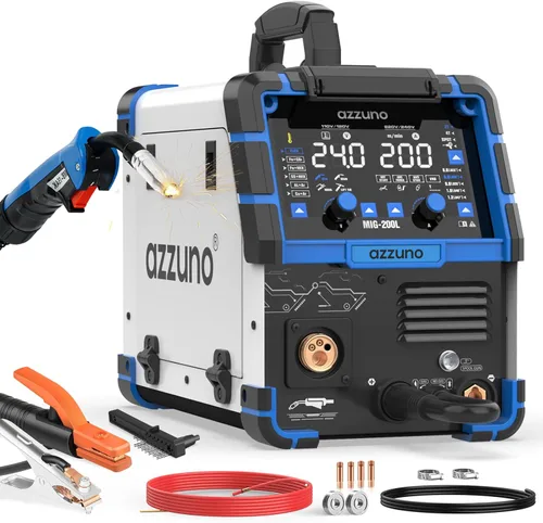 Miniatura 11 de AZZUNO Soldador MIG de 135 Amperios, Soldador Multiproceso 3 en 1 de 110V, Soldador de Núcleo Fundente, Máquina de Soldadura MIG de Flujo/Elevación