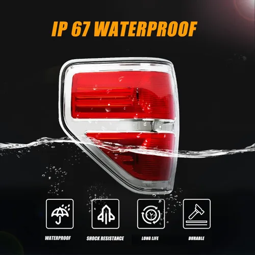 Miniatura 2 de RANSOTO F150 Luz Trasera Compatible con 2009 2010 2011 2012 2013 2014 Ford F-150 Luz de Freno Trasera Izquierda, Conductor y Derecha, Pasajero Luz