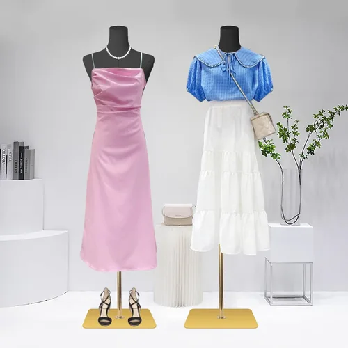 Miniatura 6 de Maniquí de forma de vestido para coser femenino de tela de lino negro con altura ajustable desmontable de 50 a 70 pulgadas, soporte de metal de alta