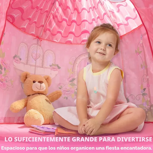 Miniatura 3 de JOYIN Tienda de campaña de princesa para niñas, casa de juegos grande para niños, castillo para niños, casa de juegos desplegable para niños