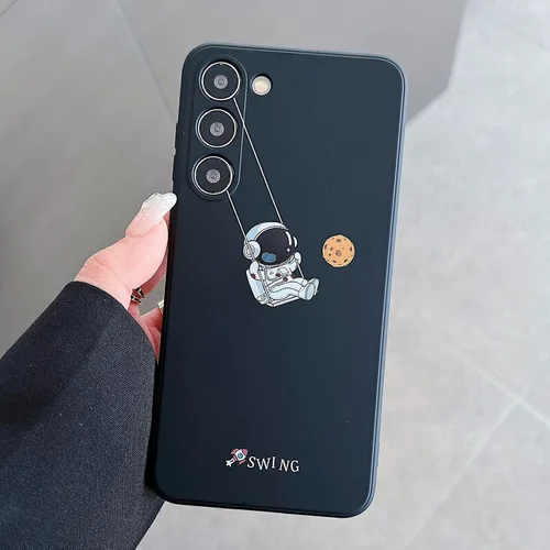 Miniatura 84 de Yonds Queen para Samsung Galaxy S21 Funda Linda, Diseño de Astronauta de Dibujos Animados, Espacio, Luna, Cohete, Elegante Cubierta Amortiguadora