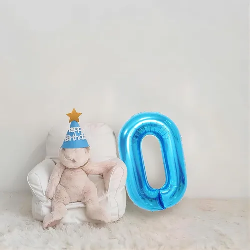 Miniatura 7 de Globo azul con el número 0, 40 pulgadas, Mylar premium, reutilizable, para decoración de fiesta de cumpleaños