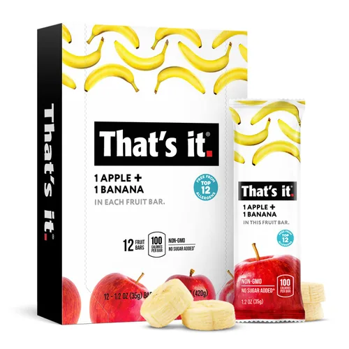 Miniatura 7 de That's it. Manzana+Mango+Chili 100% Natural Gran Sabor Barra de Fruta Seca Real, Vegana, Sin Gluten, Paleo, Kosher, Sin OMG, Sin Conservantes, Sin