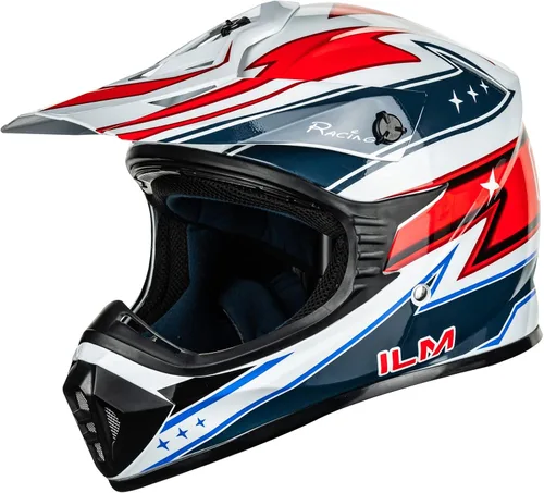 Miniatura 7 de ILM Casco de cara completa para motocicleta, motocross y cuatrimoto para niños y jóvenes, aprobado por el Departamento de Transporte de Estados