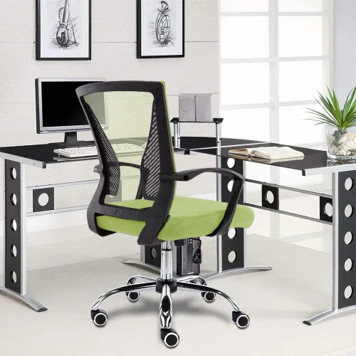 Miniatura 2 de Modern Home ZUNA-BKLIME - Silla de oficina, negro/lima Negro/Lime