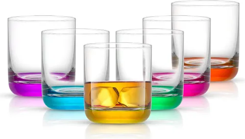 Miniatura 12 de Juego de copas de vino sin tallo JoyJolt Hue, juego de 6 copas de vino sin tallo grandes de 15 oz para agua, vino blanco o tinto, vasos cortos