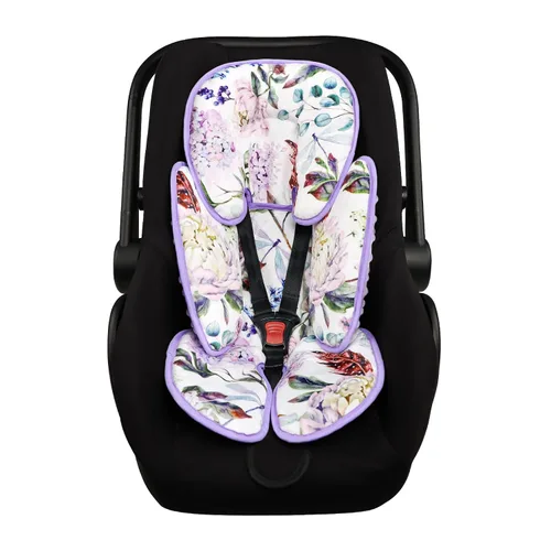 Miniatura 8 de Almohada de apoyo para la cabeza del asiento de automóvil infantil rosa, inserto reversible 2 en 1, cojín suave para cochecito, columpio, gorila