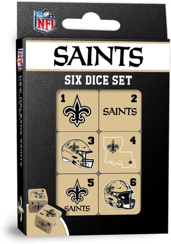 Miniatura 14 de MasterPieces Game Day - NFL Baltimore Ravens - Juego de 6 dados con logotipo del equipo, tamaño estándar D6