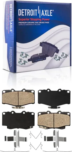 Miniatura 6 de Detroit Axle - Kit de freno delantero para Toyota 1996-2002 4Runner 2004 Tacoma Rotores de freno de disco de cerámica de repuesto