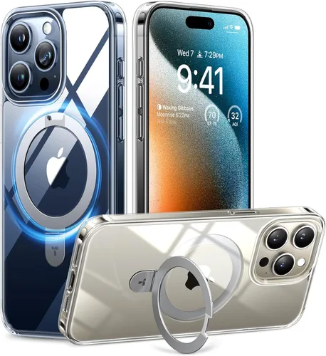 Miniatura 21 de TORRAS Funda magnética con función atril para iPhone 13/iPhone 14 [compatible con MagSafe], soporte resistente y versátil, grado militar, a prueba