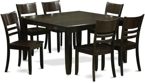 Miniatura 13 de East West Furniture PFLY5-CAP-LC - Juego de mesa de comedor de 5 piezas, incluye una mesa de cocina cuadrada con hojas de mariposa y 4 sillas