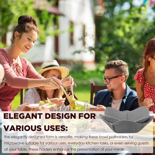 Miniatura 5 de Uiifan Juego de 20 soportes para cuencos de microondas para platos de sopa y comida caliente, aptos para microondas, soportes para ollas, multiusos