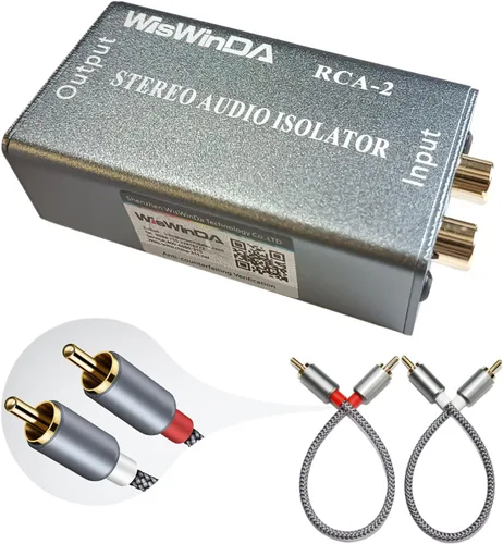 Aislador de bucle de tierra RCA, filtro de ruido, carcasa de aluminio, eliminador de zumbido, aislador para HIFI estéreo de cine en casa reproductor