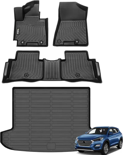 Miniatura 90 de Tapetes de piso para todo clima y forro de carga con respaldo para Chevrolet Suburban de 7 asientos 2021-2025 / GMC Yukon XL de 7 asientos