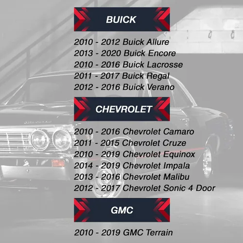 Miniatura 5 de Llavero compatible con Buick Allure Encore Lacrosse Regal Verano/Chevy Camaro Cruze Equinox Impala Malibu Sonic/GMC Terrain Entrada sin llave remota